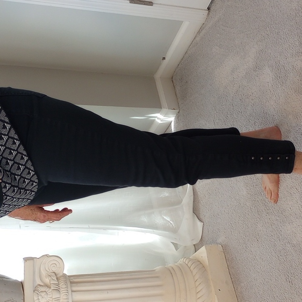 Chico's Black Studded Ankle Pants - Picture 2 of 9